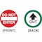 Brady Informational Sign, Vinyl, 6" W, 6" H, Do Not Enter/Out, Green, Red, White 123495 - alternate 1